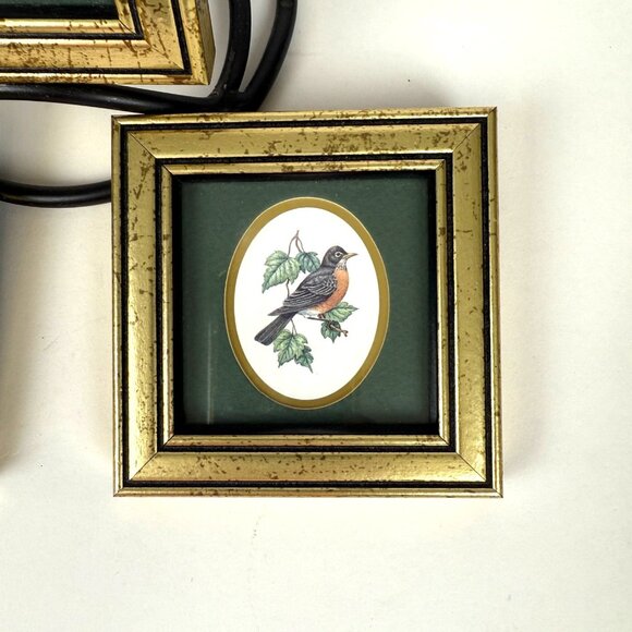 Feathered Friends Heartfelt Collection Bird Art Framed Prints Gold Frames - Picture 5 of 10